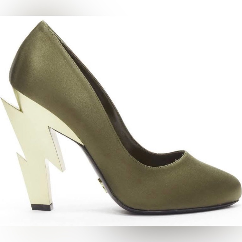 PRADA lightning bolt heels